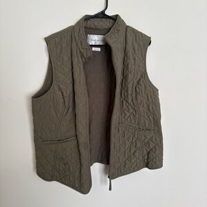 Van Heusen Khaki Quilted Vest